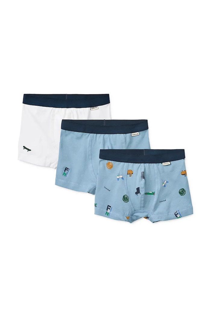 Dětské boxerky Liewood Marvin Boxers 3-pack přiléhavé boxerky modrá LW20283.PPY2