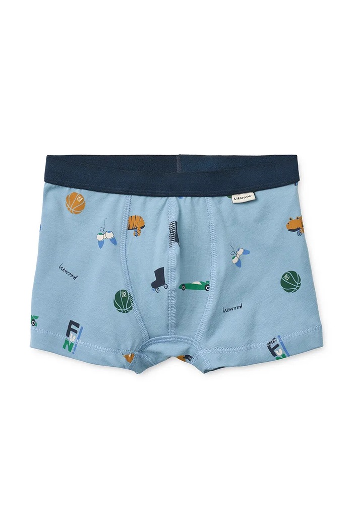 Dětské boxerky Liewood Marvin Boxers 3-pack modrá LW20283.PPY2