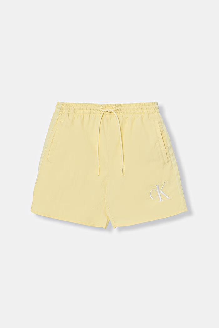 Calvin Klein Jeans kopalne kratke hlače otroške rumena KV0KV00057.PPY2