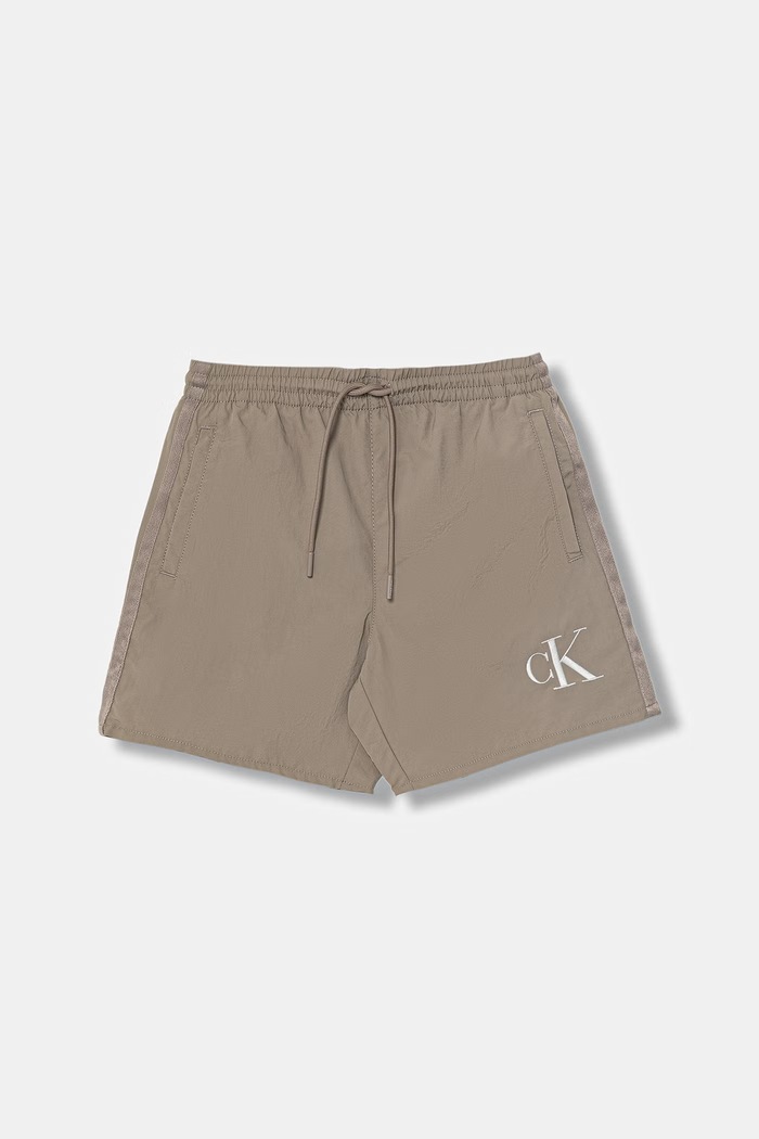 Calvin Klein Jeans kopalne kratke hlače otroške rjava KV0KV00057.PPY2