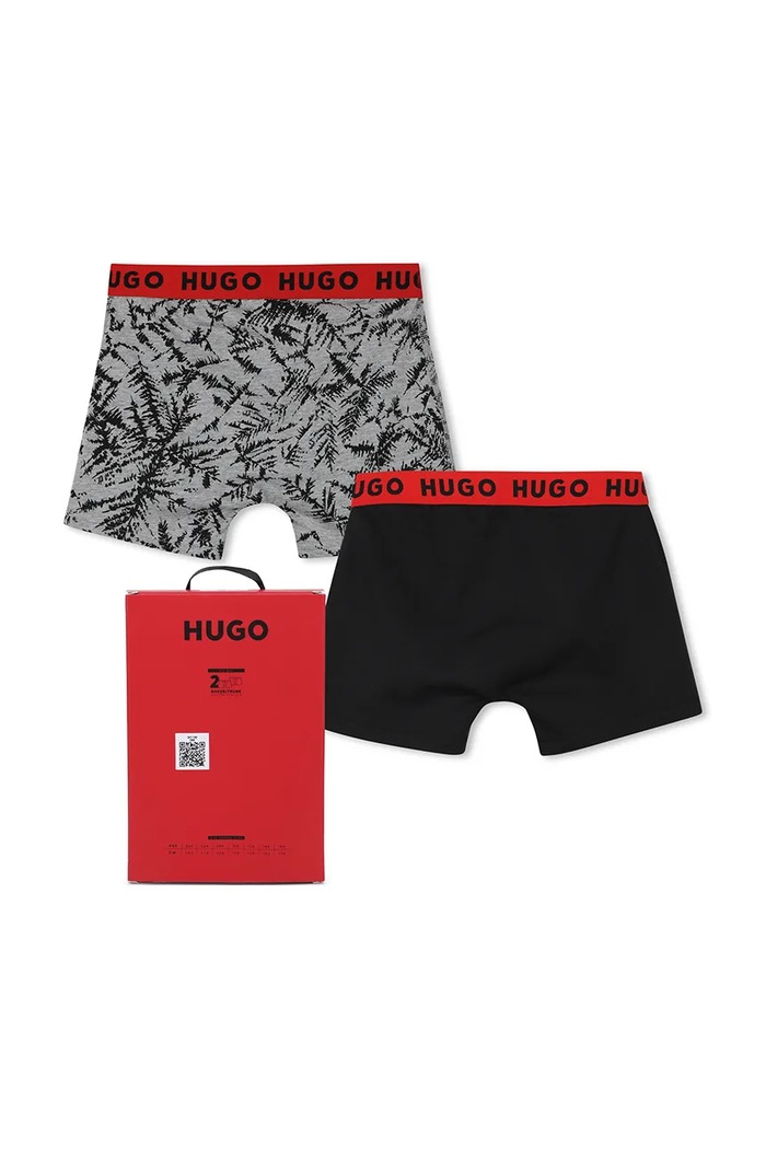 Detské boxerky HUGO 2-pak G01192.162.174 čierna SS26