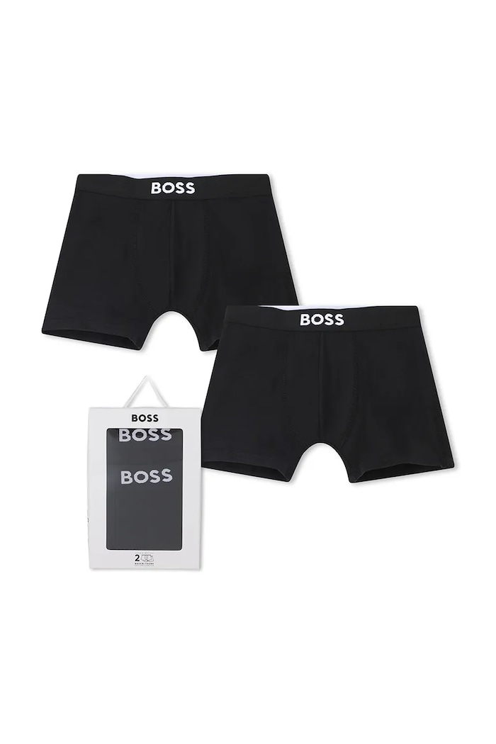BOSS bokserki dziecięce 2-pack bokserki dopasowane czarny J52665.102.150