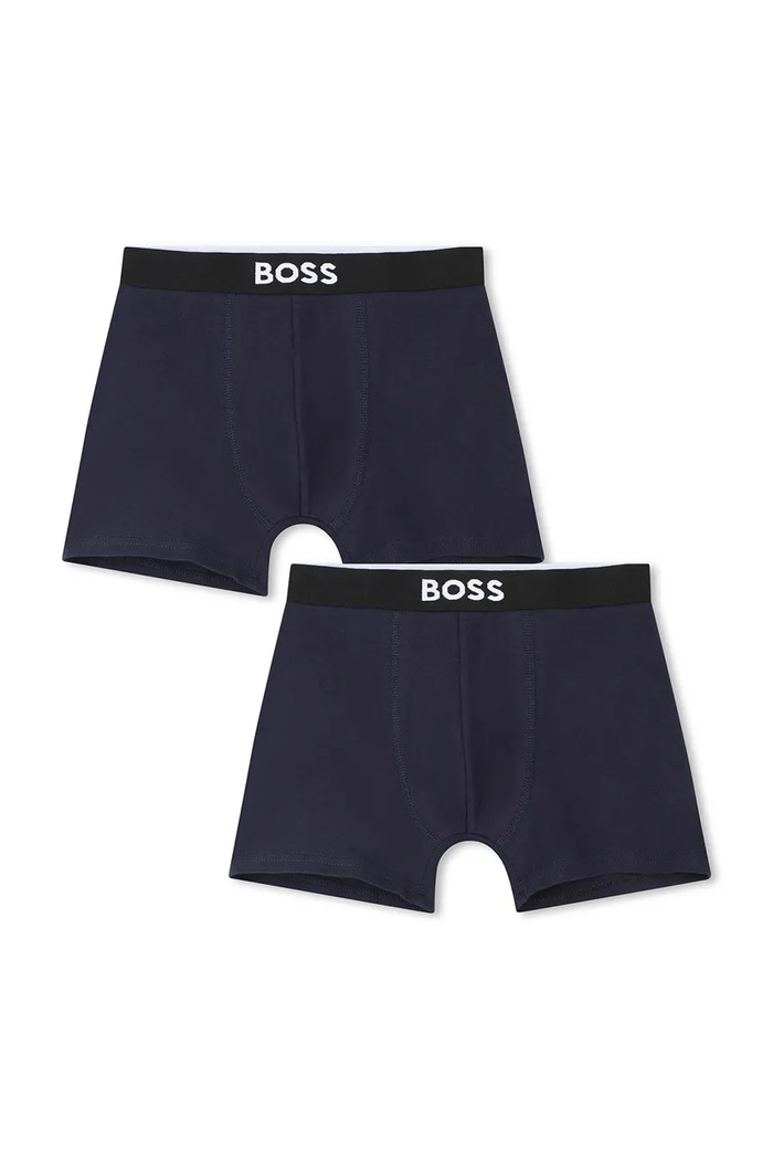 Detské boxerky BOSS 2-pak priliehavé boxerky tmavomodrá J52665.162.174