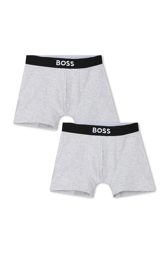 BOSS bokserki dziecięce 2-pack bokserki dopasowane szary J52665.162.174