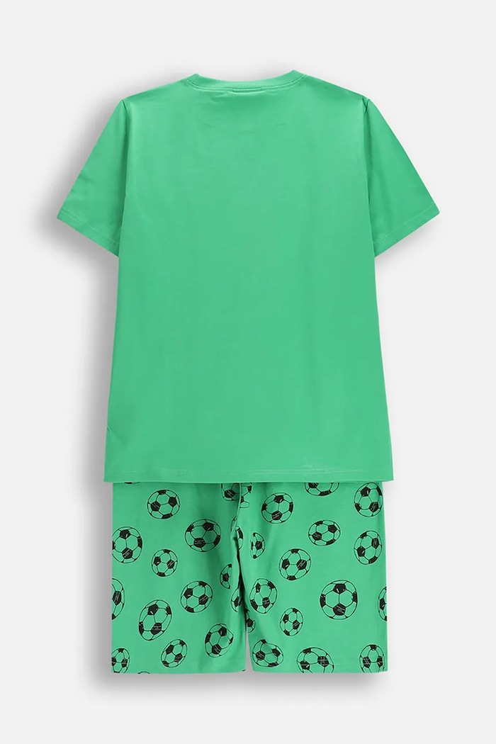 Detské bavlnené pyžamo Coccodrillo WC6448217PJS zelená SS26