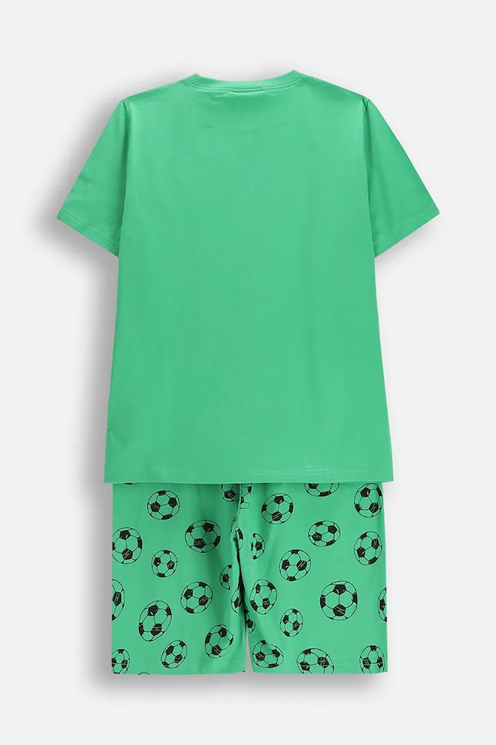 Detské bavlnené pyžamo Coccodrillo WC6448217PJS zelená SS26