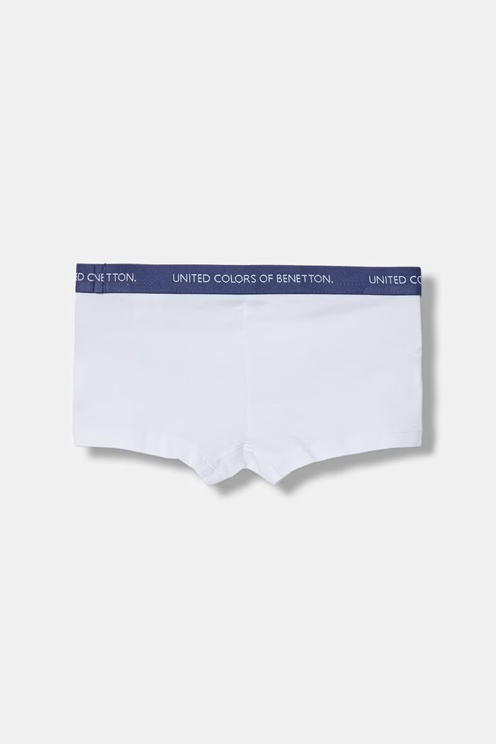 Chlapec United Colors of Benetton detské bavlnené boxerky s elastanom 2-pak 3NIE0X01O.G.Stagionale biela