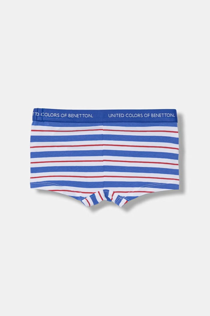United Colors of Benetton detské bavlnené boxerky s elastanom 2-pak 3NIE0X01O.G.Stagionale biela