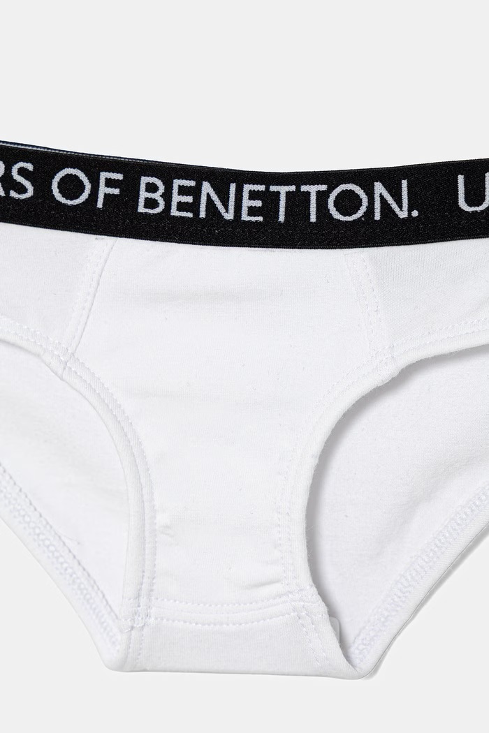 United Colors of Benetton detské bavlnené slipy s elastanom 2-pak biela 3OP80S484.G.Riproposto