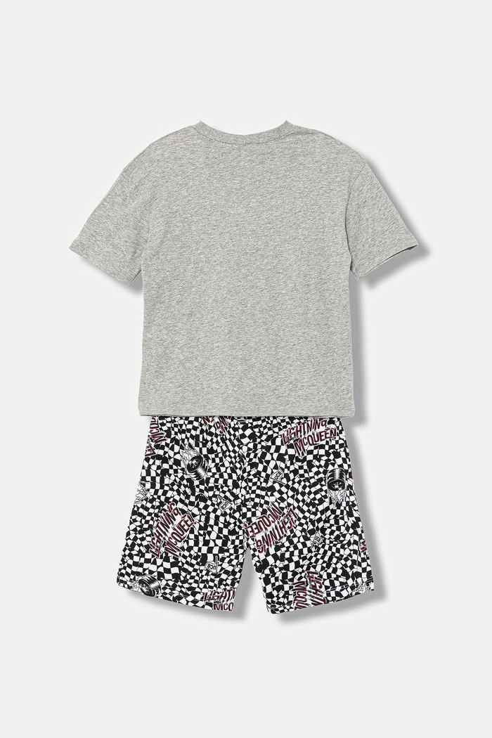 United Colors of Benetton detské dvojdielne bavlnené pyžamo 30960P09V.G.Stagionale sivá SS26