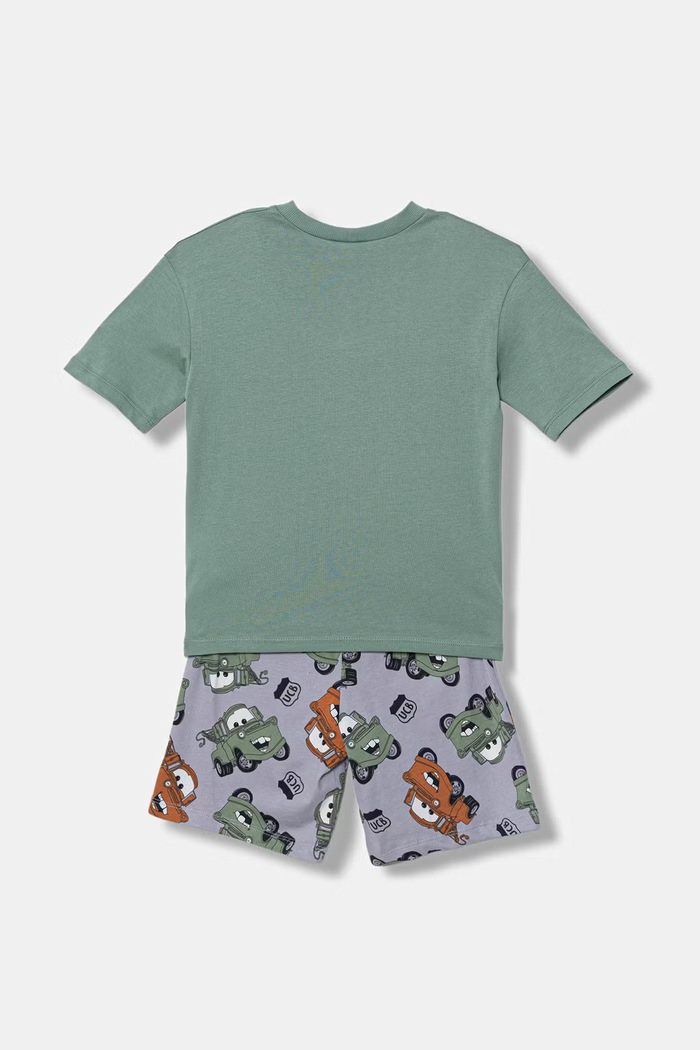 United Colors of Benetton detské dvojdielne bavlnené pyžamo 30960P09V.G.Stagionale zelená SS26