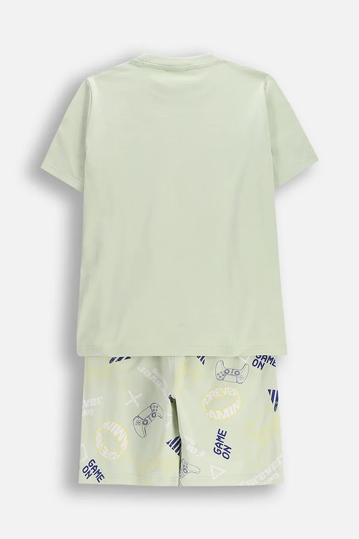 Coccodrillo pijama pentru copii din bumbac WC6448204LBD verde SS26