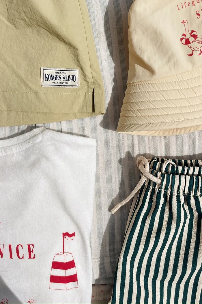 Konges Sløjd bermude de baie pentru copii SEER ASNOU SHORT SWIMSHORTS GRS turcoaz KS105535.PPY2