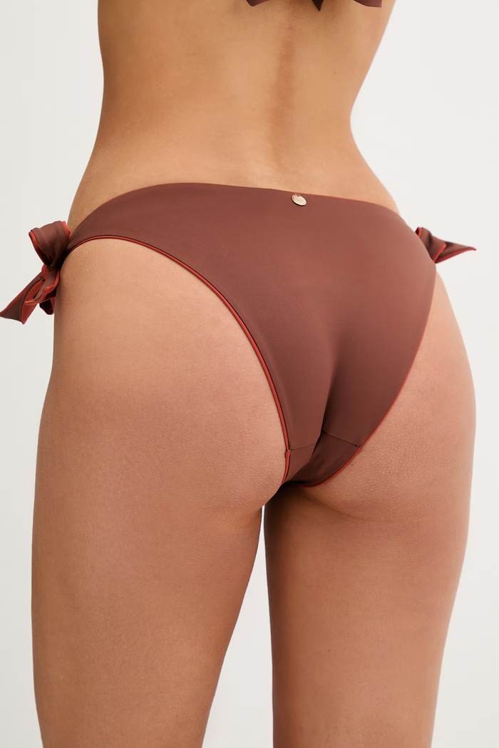 Oblečenie Max Mara Beachwear obojstranné plavkové nohavičky dámske SELLA 2616821089600 hnedá