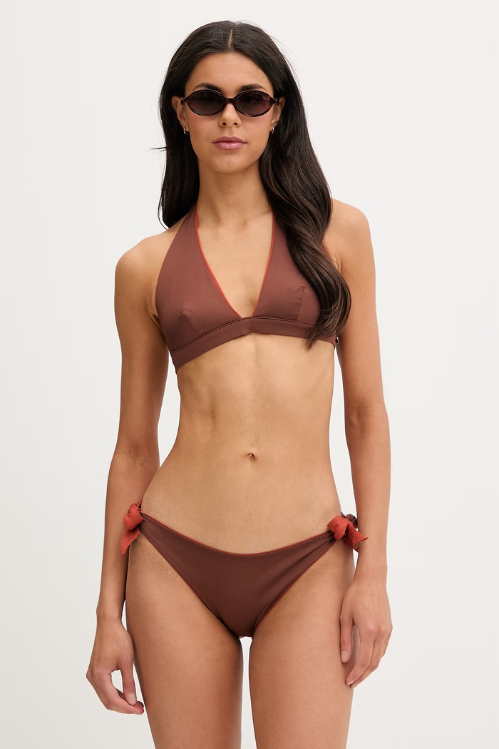 Oblečenie Max Mara Beachwear obojstranná plavková podprsenka dámska ABAZIA 2616821099600 hnedá