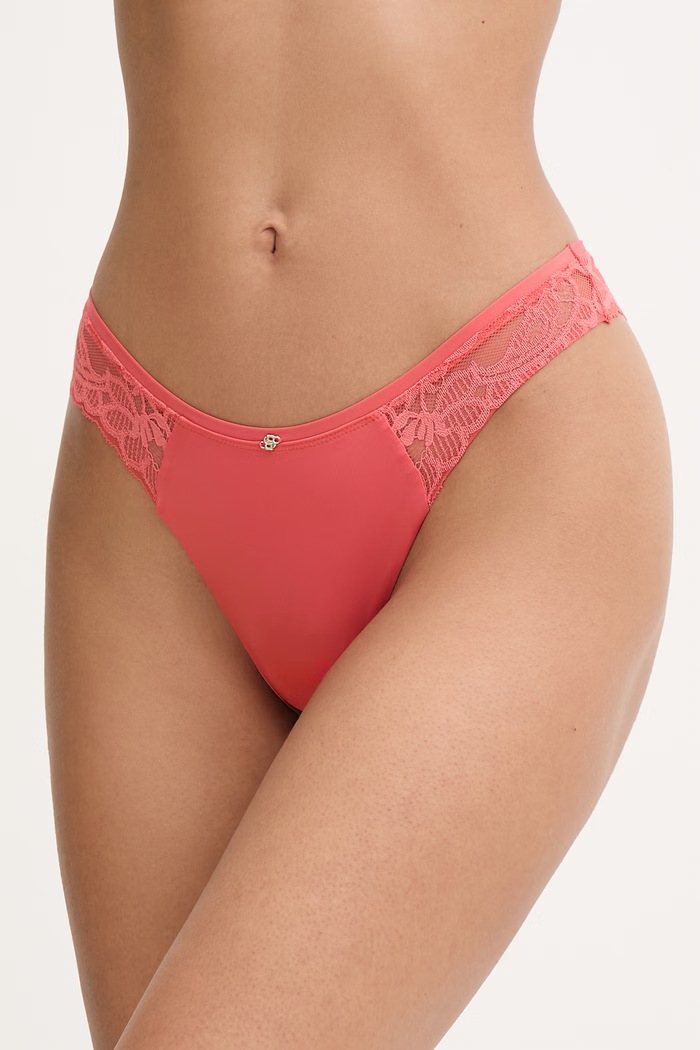 BOSS stringi damskie THONG BLOSSOM pomarańczowy 50556195