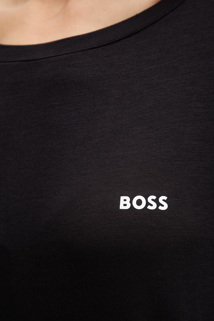 BOSS női viszkóz hálóing Element Nightie LS fekete 50557066