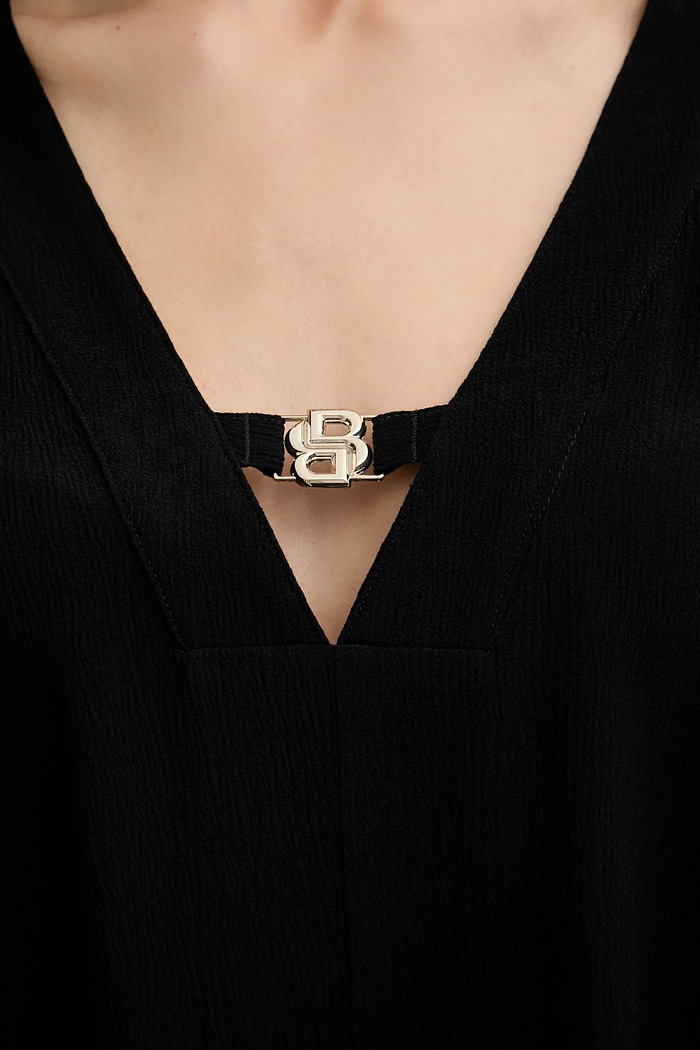BOSS bluză de plajă Double B Top 50557041 negru