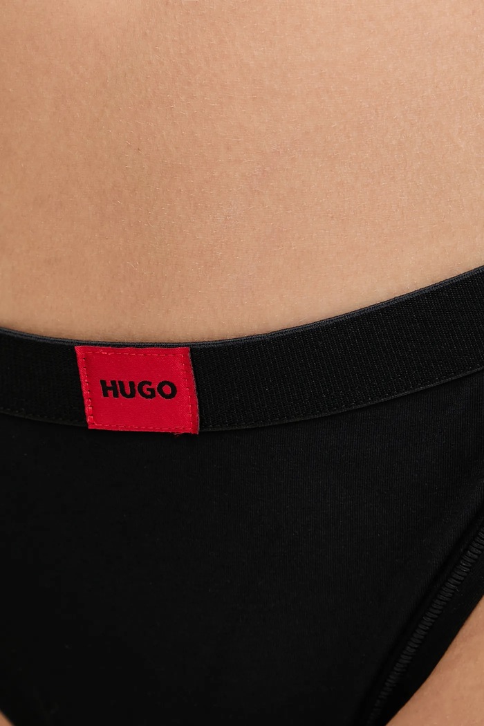 Tangice HUGO SIGNATURE STRING črna 50557160