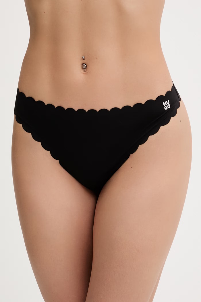 Стринги HUGO ORIGINAL THONG трикотаж чорний 50557185