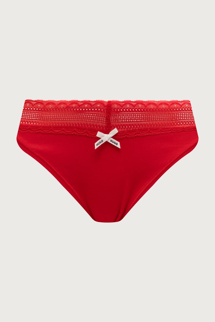 Odzież HUGO TRIPLET LACE BRIEF 3-pack 50557200 czerwony