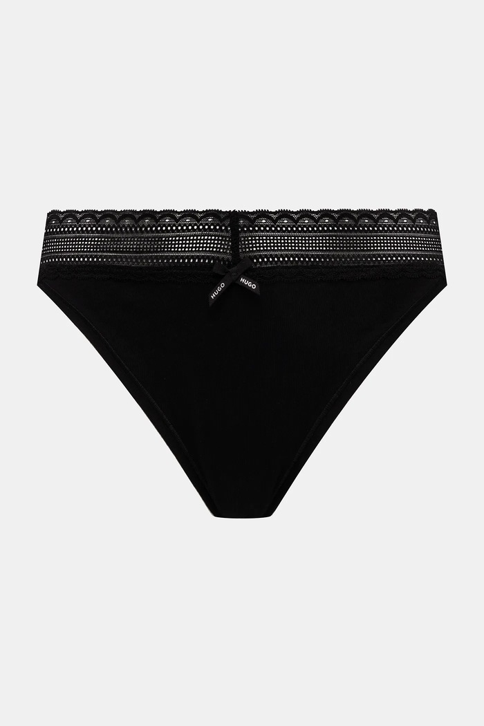 Σλιπ HUGO TRIPLET LACE BRIEF 3-pack 50557200 μαύρο SS26