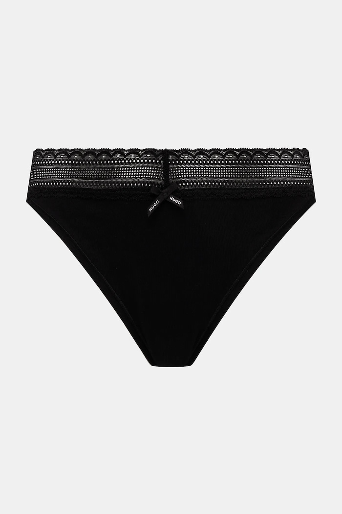 Σλιπ HUGO TRIPLET LACE BRIEF 3-pack 50557200 μαύρο SS26