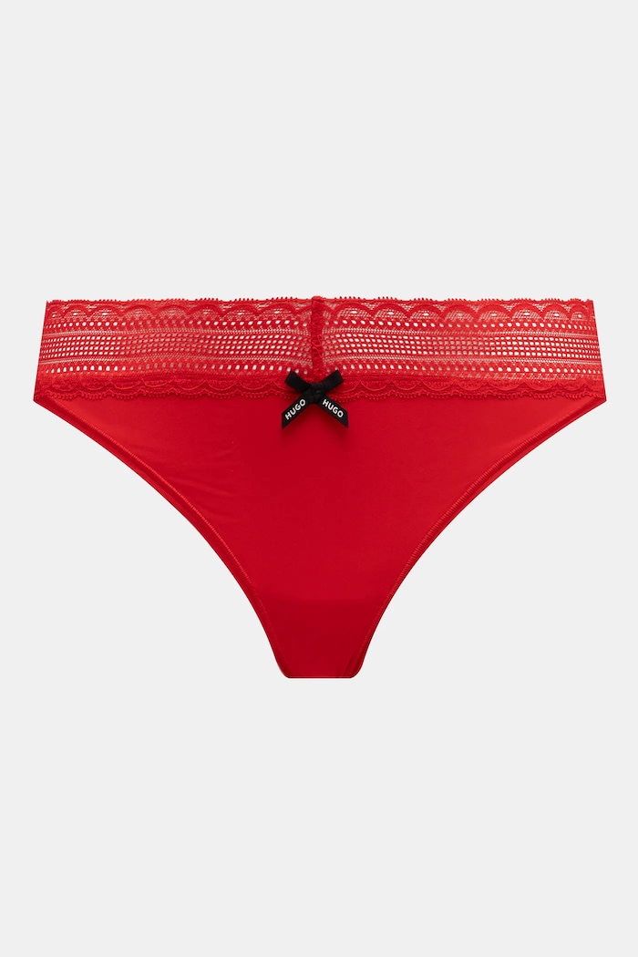 Прашки HUGO FIVE LACE STRING (5 броя) 50557204 червен SS26