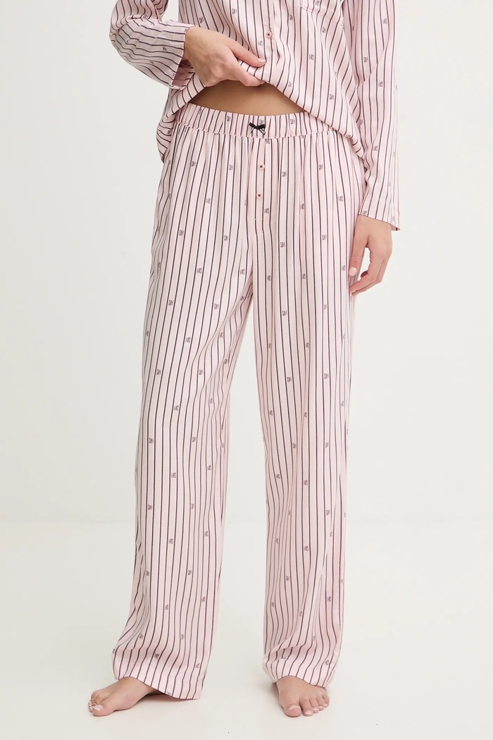 Παντελόνι πιτζάμας HUGO SARTORIAL PANTS ύφασμα ροζ 50556664