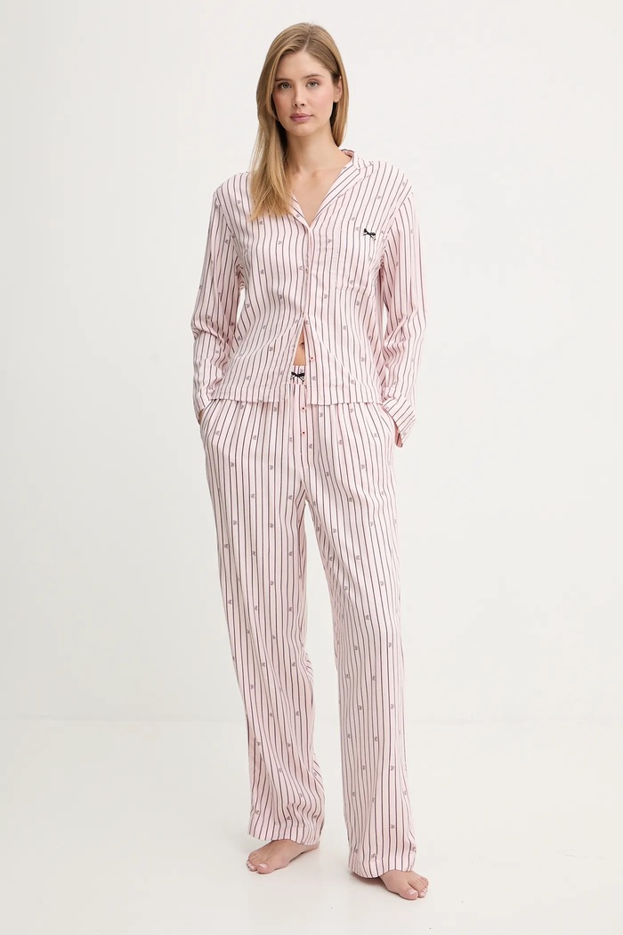 Πουκάμισο πιτζάμας HUGO SARTORIAL SHIRT 50556675 ροζ SS26