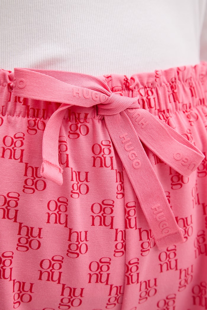 HUGO szorty piżamowe damskie z modalem CASUAL SHORTS różowy 50556938