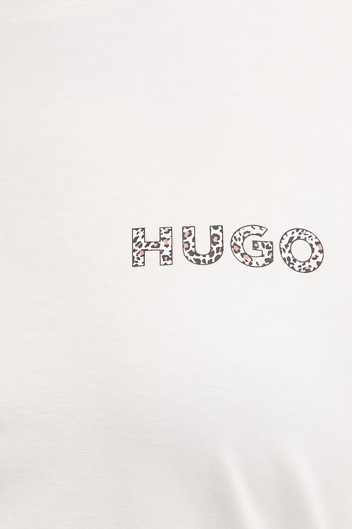 HUGO t-shirt da donna con modal CASUAL T-SHIRT beige 50556981
