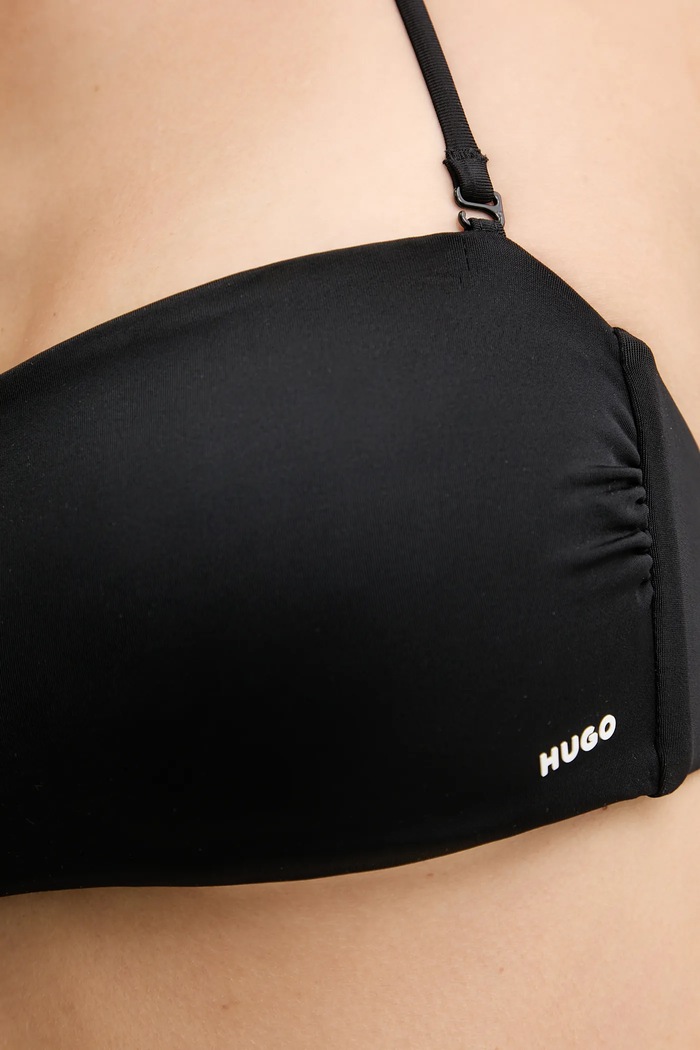 Дрехи Горнище на бански HUGO PURE BANDEAU 50555649 черен