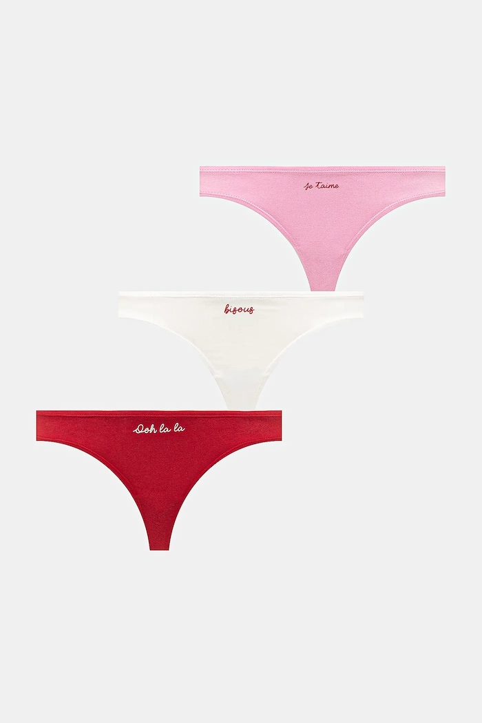 Karl Lagerfeld tanga 3-pack tanga roz B1W47020
