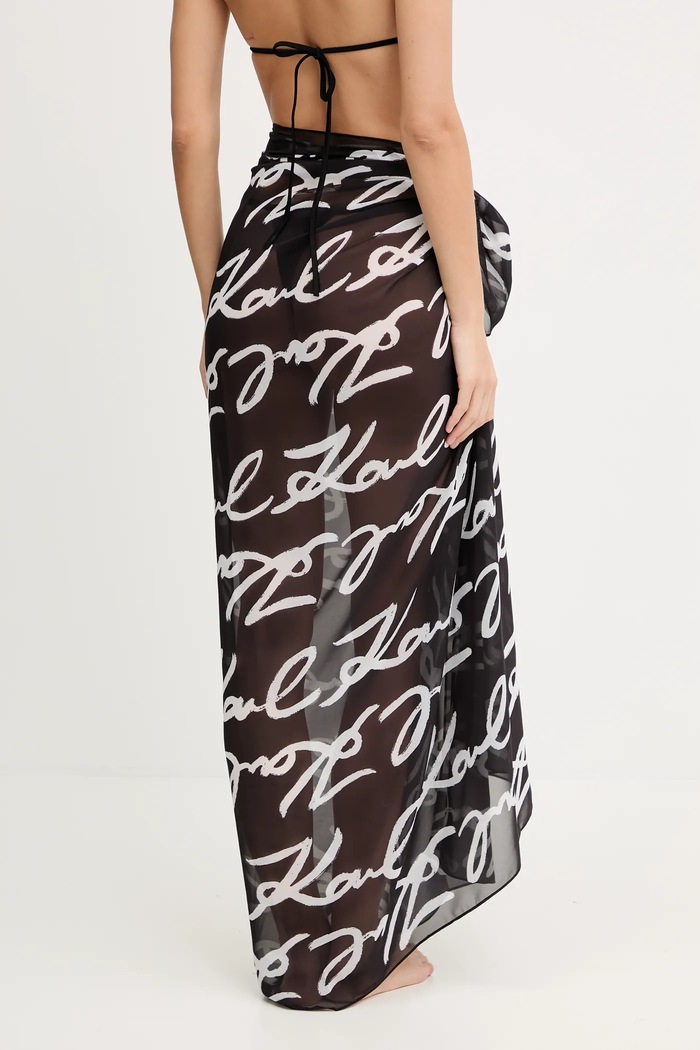 Pareo Karl Lagerfeld KARL SIGNATURE B1W46061 čierna