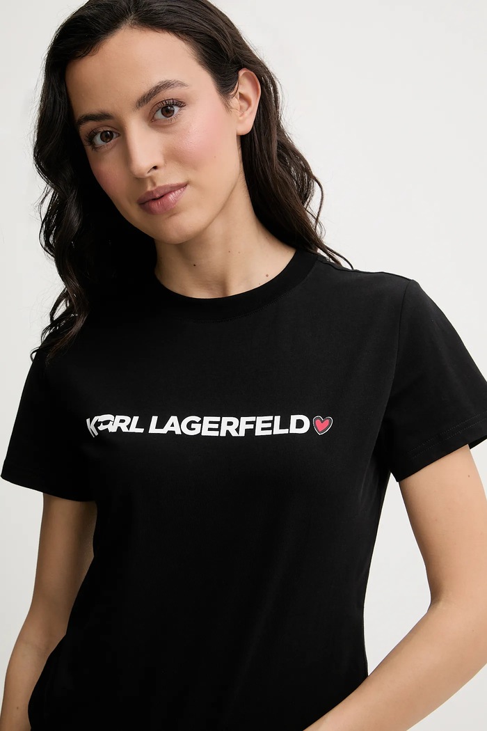 Odzież Karl Lagerfeld piżama bawełniana IKON B1W45004 czarny