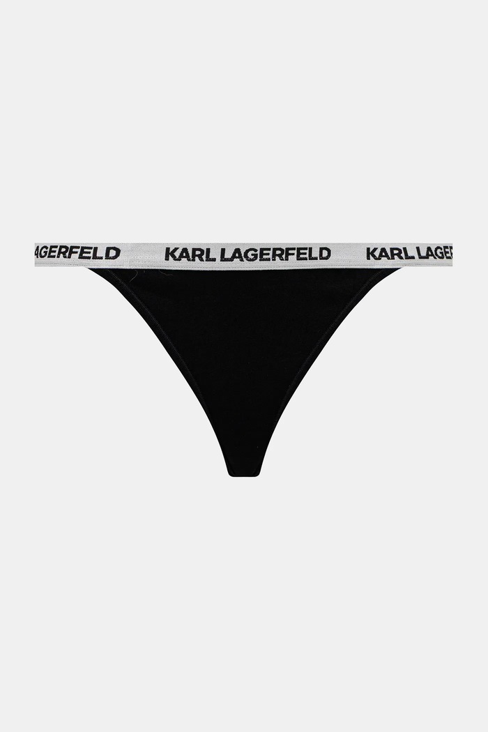 Brazílske nohavičky Karl Lagerfeld 3-pak B1W47014 čierna SS26