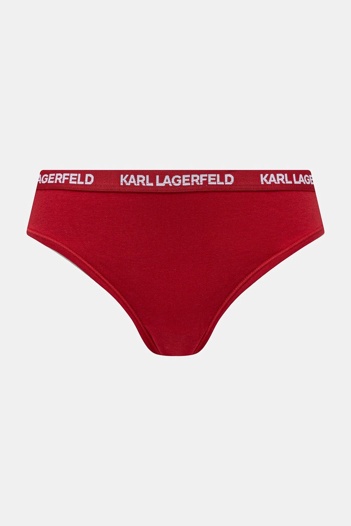 Karl Lagerfeld tangá dámske bavlnené s elastanom 7-pak B1W47016 červená SS26