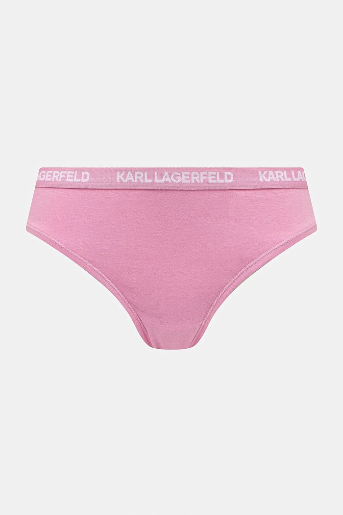 Oblečenie Karl Lagerfeld tangá dámske bavlnené s elastanom 7-pak B1W47016 červená