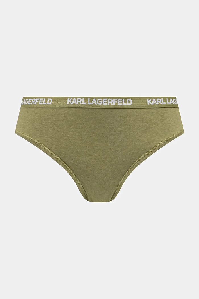Karl Lagerfeld tangá dámske bavlnené s elastanom 7-pak červená B1W47016