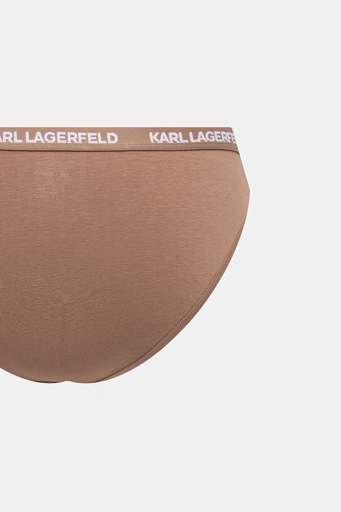 Karl Lagerfeld chiloți full brief pentru femei, din bumbac cu elastan, pachet de 3 B1W47033