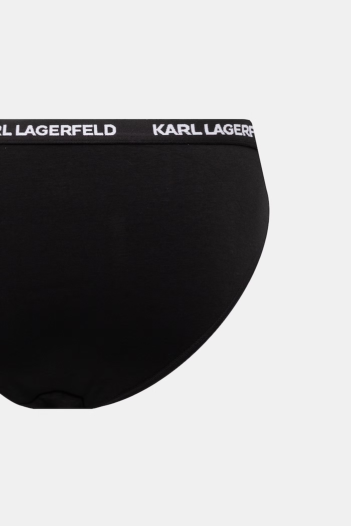 Oblečenie Karl Lagerfeld nohavičky dámske bavlnené s elastanom 3-pak B1W47033 čierna
