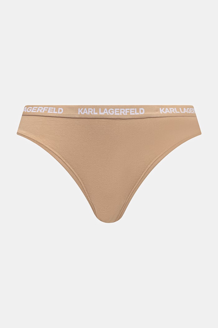 Karl Lagerfeld Στρινγκ Γυναικεία με βαμβάκι 3-pack B1W47031 μπεζ SS26