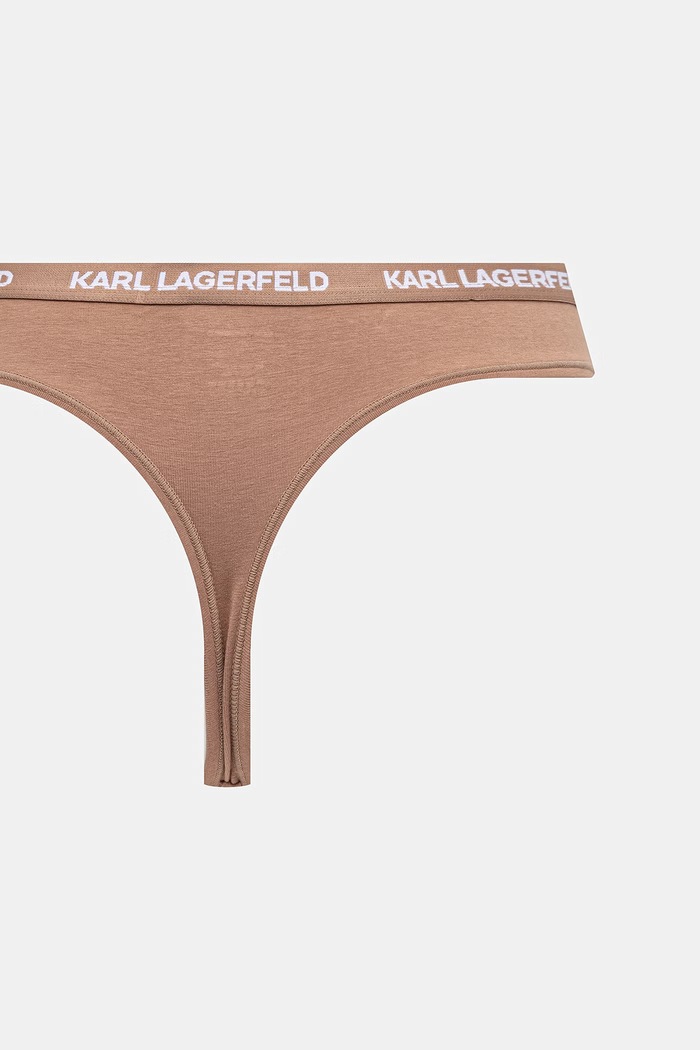 Karl Lagerfeld Στρινγκ Γυναικεία με βαμβάκι 3-pack B1W47031