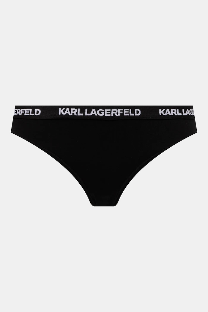 Karl Lagerfeld tangá dámske s bavlnou 3-pak B1W47031 čierna SS26
