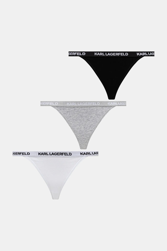 Nohavičky Karl Lagerfeld 3-pak nohavičky biela B1W47032