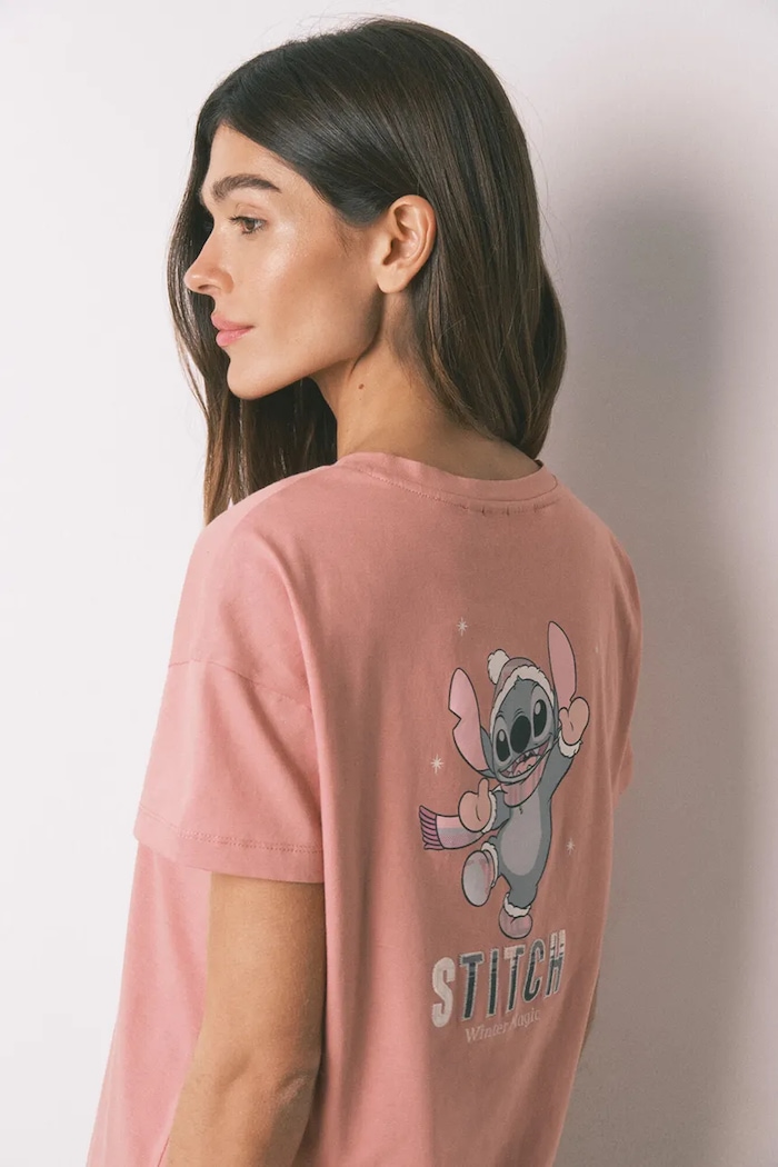 Odzież women'secret piżama bawełniana LILO & STITCH 3132221 szary