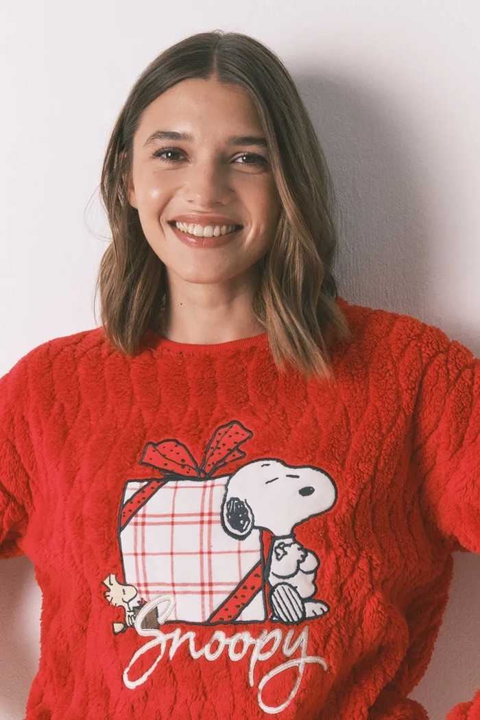 women'secret pizsama SNOOPY piros 3132235