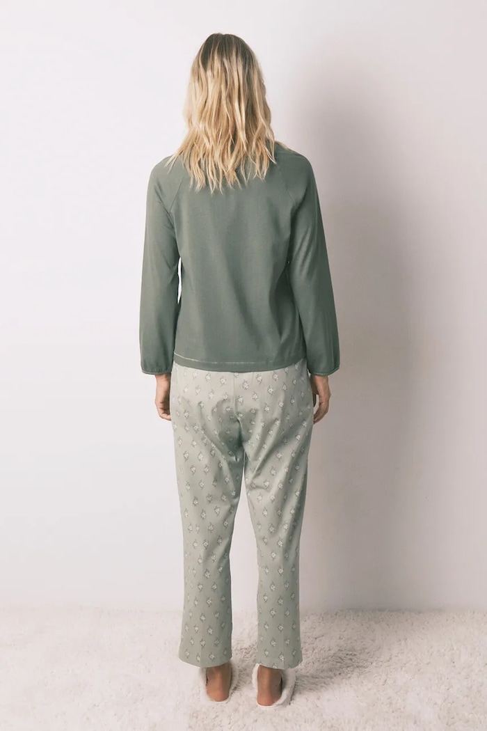 women'secret komplet piżamowy bawełniany 3592466 zielony SS26