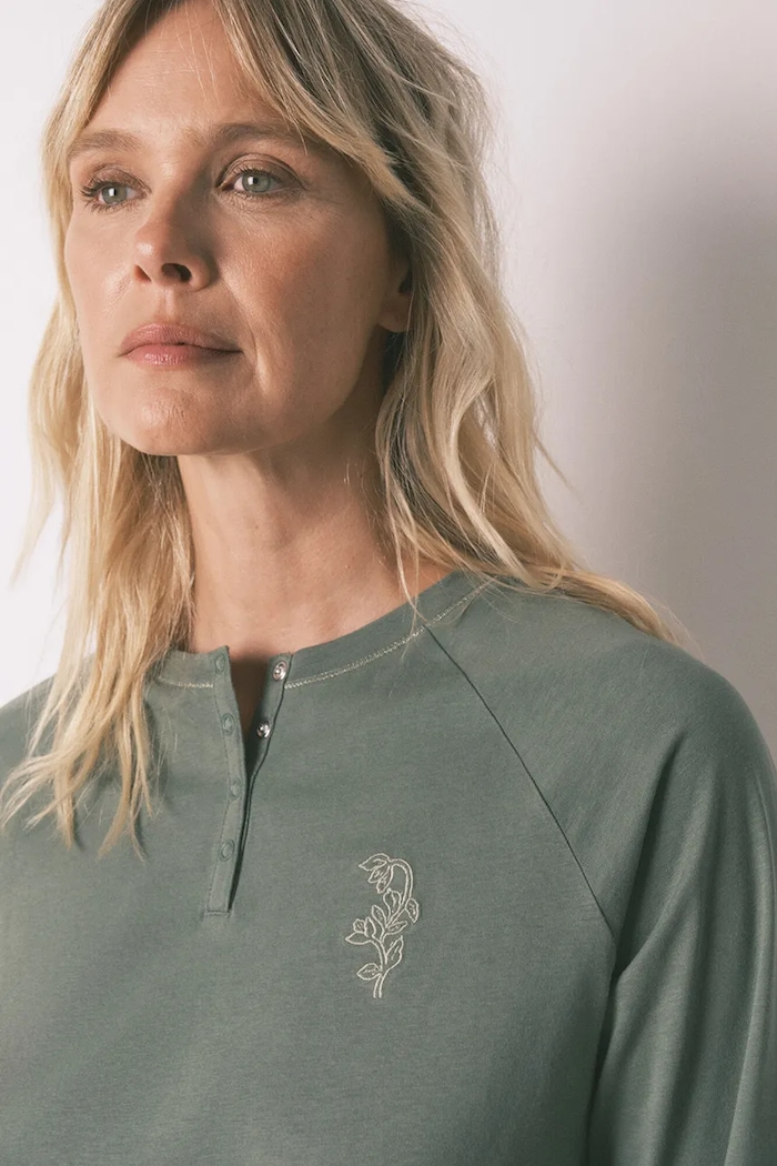 women'secret komplet piżamowy bawełniany zielony 3592466